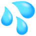 How Sweat Droplets emoji looks on Joypixels.