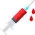 How Syringe emoji looks on Joypixels.