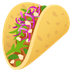 How Taco emoji looks on Joypixels.