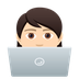 How Technologist: Light Skin Tone emoji looks on Joypixels.