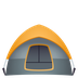 Bagaimana Tent emoji terlihat di Joypixels.