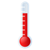 Bagaimana Thermometer emoji terlihat di Joypixels.