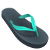 Bagaimana Thong Sandal emoji terlihat di Joypixels.