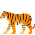 Bagaimana Tiger emoji terlihat di Joypixels.