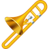 Πώς φαίνεται το emoji Τρομπόνι στο Joypixels.