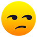 How Unamused Face emoji looks on Joypixels.