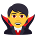 How Vampire emoji looks on Joypixels.