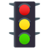 Bagaimana Vertical Traffic Light emoji terlihat di Joypixels.