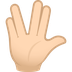 Bagaimana Vulcan Salute: Light Skin Tone emoji terlihat di Joypixels.