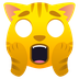 How Weary Cat emoji looks on Joypixels.