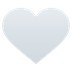 Bagaimana White Heart emoji terlihat di Joypixels.