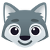 Bagaimana Wolf emoji terlihat di Joypixels.