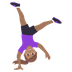 How Woman Cartwheeling: Medium Skin Tone emoji looks on Joypixels.