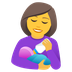 Wie Frau, die Baby die Flasche gibt Emoji auf Joypixels aussieht.