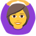 Bagaimana Woman Gesturing OK emoji terlihat di Joypixels.