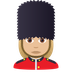 Bagaimana Woman Guard: Medium-Light Skin Tone emoji terlihat di Joypixels.