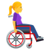 How Woman in Manual Wheelchair Facing Right emoji looks on Joypixels.