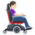 How Woman in Motorized Wheelchair Facing Right: Light Skin Tone emoji looks on Joypixels.