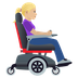 How Woman in Motorized Wheelchair Facing Right: Medium-Light Skin Tone emoji looks on Joypixels.