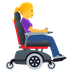 Bagaimana Woman in Motorized Wheelchair Facing Right emoji terlihat di Joypixels.