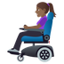 Bagaimana Woman in Motorized Wheelchair: Medium-Dark Skin Tone emoji terlihat di Joypixels.