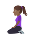 How Woman Kneeling: Medium-Dark Skin Tone emoji looks on Joypixels.