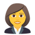 Bagaimana Woman Office Worker emoji terlihat di Joypixels.