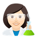 Bagaimana Woman Scientist: Light Skin Tone emoji terlihat di Joypixels.