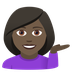 How Woman Tipping Hand: Dark Skin Tone emoji looks on Joypixels.