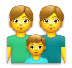 Come Famiglia: uomo, uomo e bambino emoji appare su Lg.