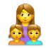 Come Famiglia: donna, bambina e bambino emoji appare su Lg.