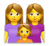 Come Famiglia: donna, donna e bambina emoji appare su Lg.