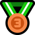 Bagaimana 3rd Place Medal emoji terlihat di Microsoft.