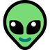 Bagaimana Alien emoji terlihat di Microsoft.