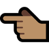 Bagaimana Backhand Index Pointing Left: Medium Skin Tone emoji terlihat di Microsoft.