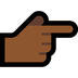 Bagaimana Backhand Index Pointing Right: Medium-Dark Skin Tone emoji terlihat di Microsoft.