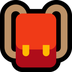 Bagaimana Backpack emoji terlihat di Microsoft.