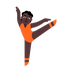 Jak wygląda emoji Baletnica: karnacja ciemna w Microsoft.