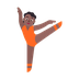 Jak wygląda emoji Baletnica: karnacja średnio ciemna w Microsoft.