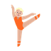 Jak wygląda emoji Baletnica: karnacja średnio jasna w Microsoft.