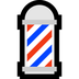 Bagaimana Barber Pole emoji terlihat di Microsoft.