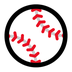 Bagaimana Baseball emoji terlihat di Microsoft.