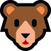 Bagaimana Bear emoji terlihat di Microsoft.