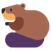 Bagaimana Beaver emoji terlihat di Microsoft.