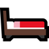 Bagaimana Bed emoji terlihat di Microsoft.