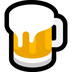 Hoe Bierglas emoji eruit ziet op Microsoft.