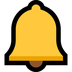 Bagaimana Bell emoji terlihat di Microsoft.