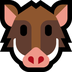 Bagaimana Boar emoji terlihat di Microsoft.