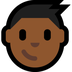 Bagaimana Boy: Medium-Dark Skin Tone emoji terlihat di Microsoft.