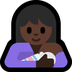 Bagaimana Breast-Feeding: Dark Skin Tone emoji terlihat di Microsoft.